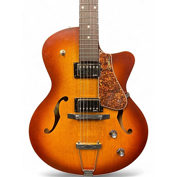 Used Godin 5th Avenue Kingpin II HB cognac burst Hollow Body Electric Guitar