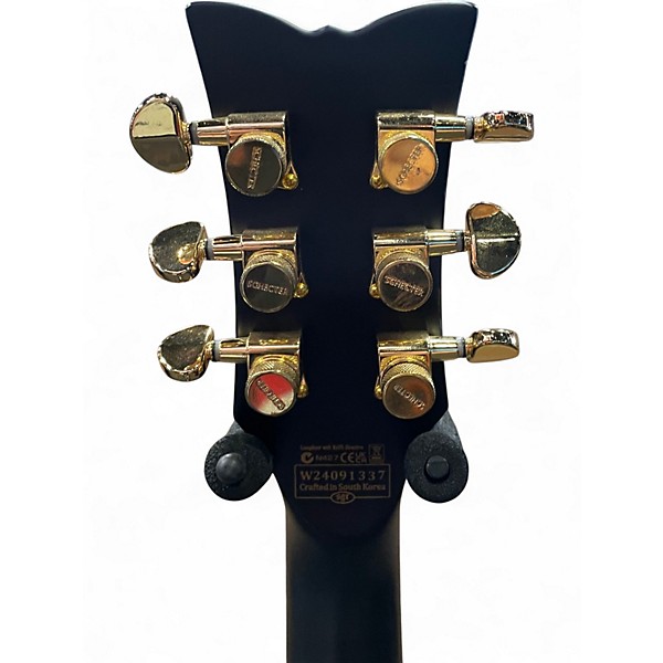 Used 2024 Schecter Guitar Research SOLO II CUSTOM Flat Black Solid Body Electric Guitar