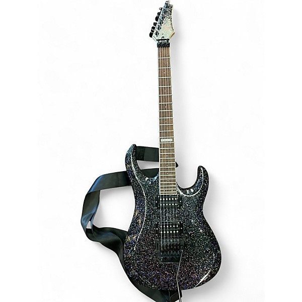 Used Cort x custom black sparkle Solid Body Electric Guitar