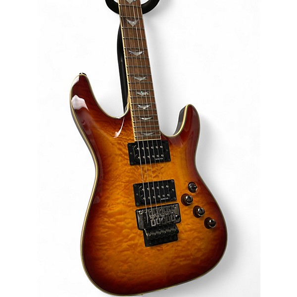 Used Schecter Guitar Research Omen Extreme-6 FR Amber Sunburst Solid Body Electric Guitar