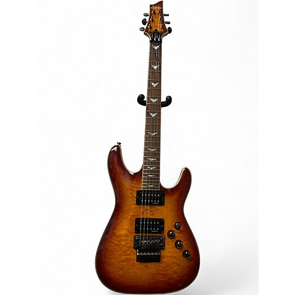 Used Schecter Guitar Research Omen Extreme-6 FR Amber Sunburst Solid Body Electric Guitar
