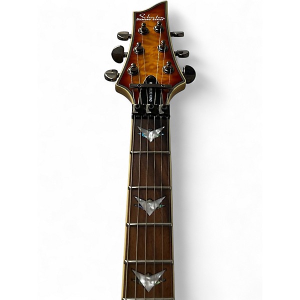 Used Schecter Guitar Research Omen Extreme-6 FR Amber Sunburst Solid Body Electric Guitar