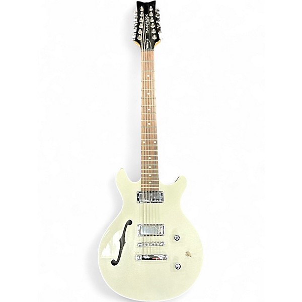 Used Daisy Rock RETRO-H 12ST WHITE SPARKLE Hollow Body Electric Guitar