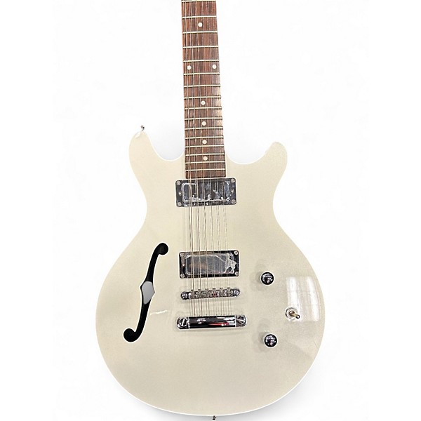 Used Daisy Rock RETRO-H 12ST WHITE SPARKLE Hollow Body Electric Guitar