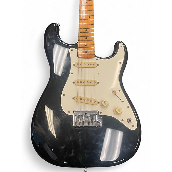 Used Fender 2 Knob Stratocaster Black Solid Body Electric Guitar