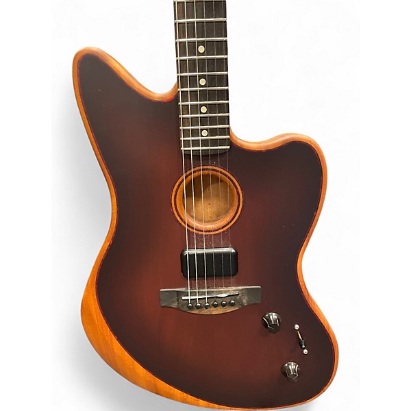 Used Fender American Acoustasonic Jazzmaster Sunburst Acoustic Guitar