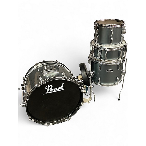 Used Pearl 8 Piece roadshow Pewter Drum Kit