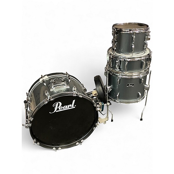 Used Pearl 8 Piece roadshow Pewter Drum Kit