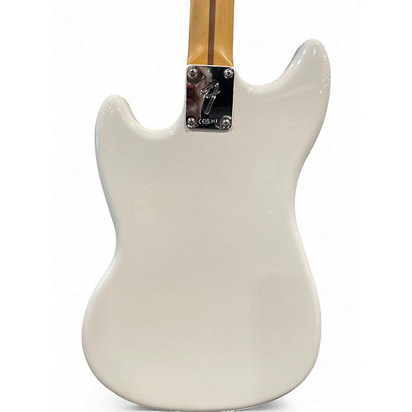 Used Fender Mustang Bass Polar White Electric Bass Guitar
