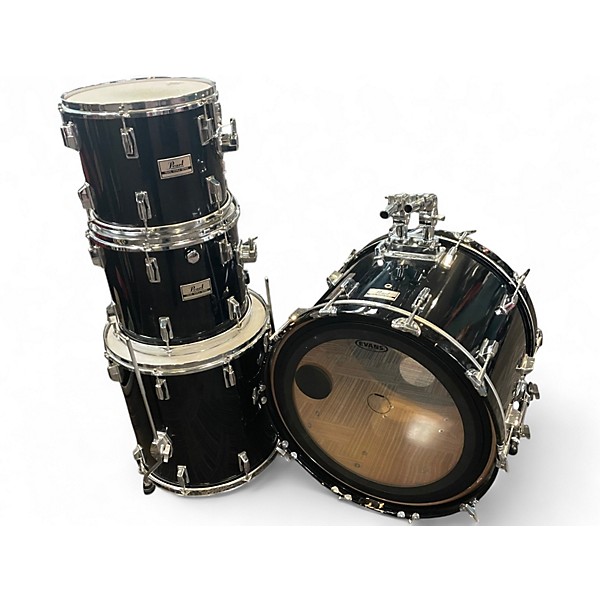 Used Pearl 4 Piece World Series Piano Black Drum Kit