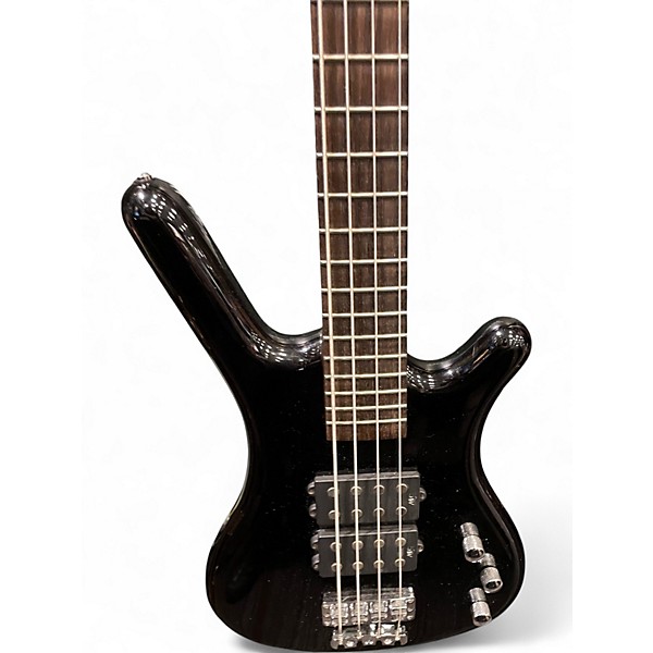 Used RockBass by Warwick Corvette $$ Black Electric Bass Guitar