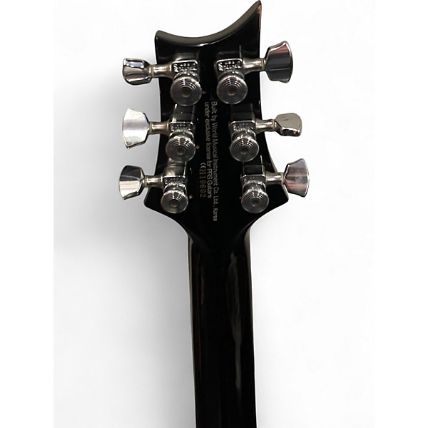 Used PRS SE Custom 24 Black Solid Body Electric Guitar