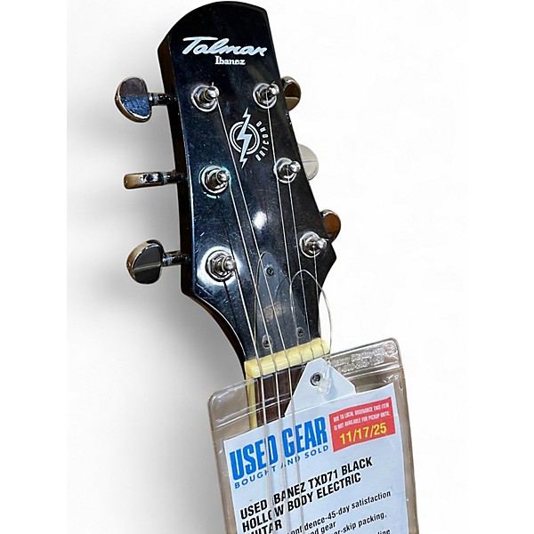 Used Ibanez TXD71 Black Hollow Body Electric Guitar