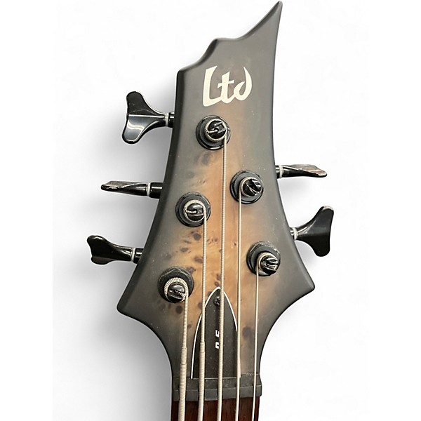 Used ESP LTD D5 5 String NATURAL BURST Electric Bass Guitar