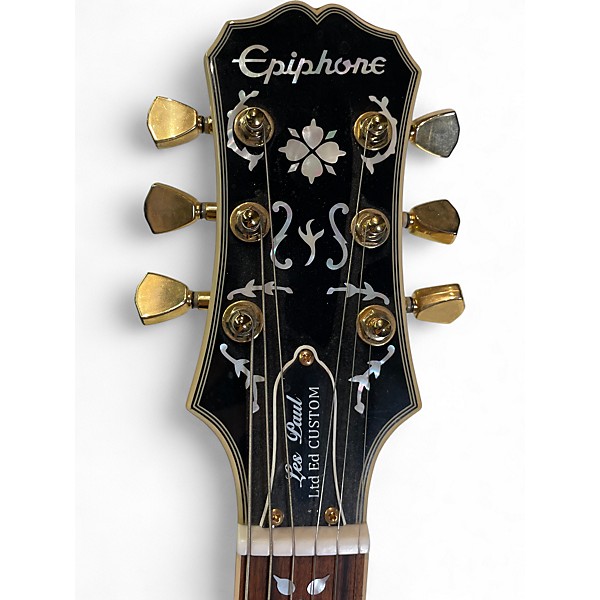 Used Epiphone les paul ltd ed custom natural Solid Body Electric Guitar
