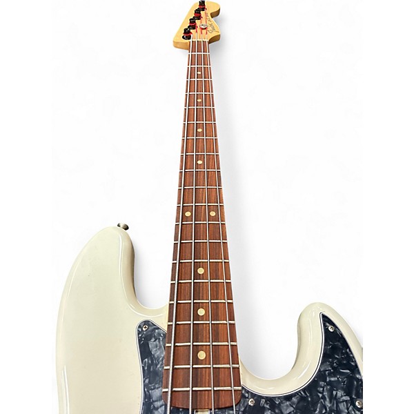 Used Fender Deluxe Jazz Bass Alpine White Electric Bass Guitar