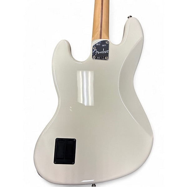 Used Fender Deluxe Jazz Bass Alpine White Electric Bass Guitar