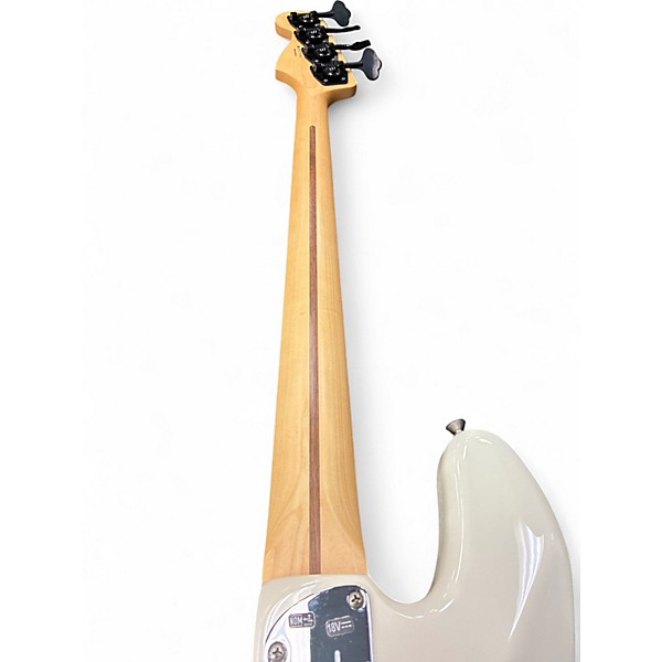 Used Fender Deluxe Jazz Bass Alpine White Electric Bass Guitar