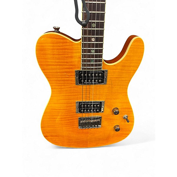 Used Fender Special Edition Custom Telecaster FMT HH Amber Solid Body Electric Guitar
