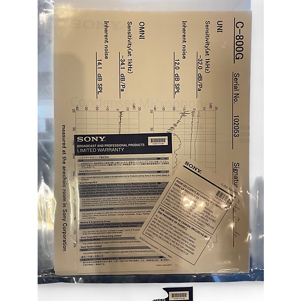 Used Sony C800G PAC Recording Microphone Pack