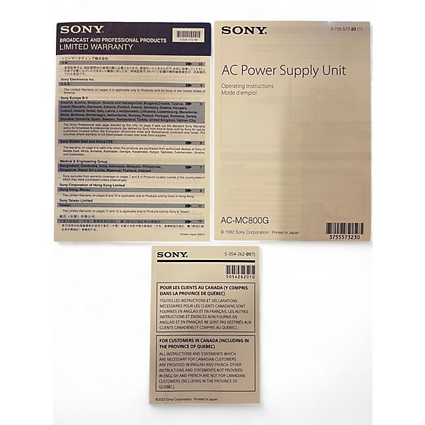 Used Sony C800G PAC Recording Microphone Pack