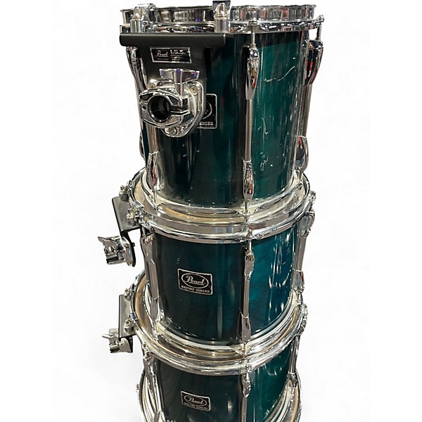 Used Pearl 5 Piece Export Green Drum Kit