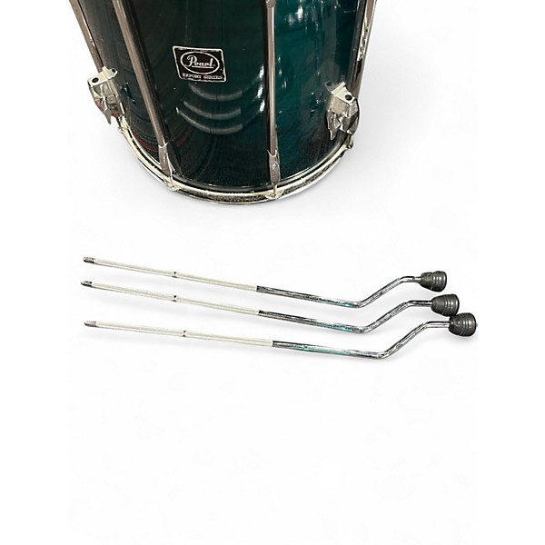 Used Pearl 5 Piece Export Green Drum Kit