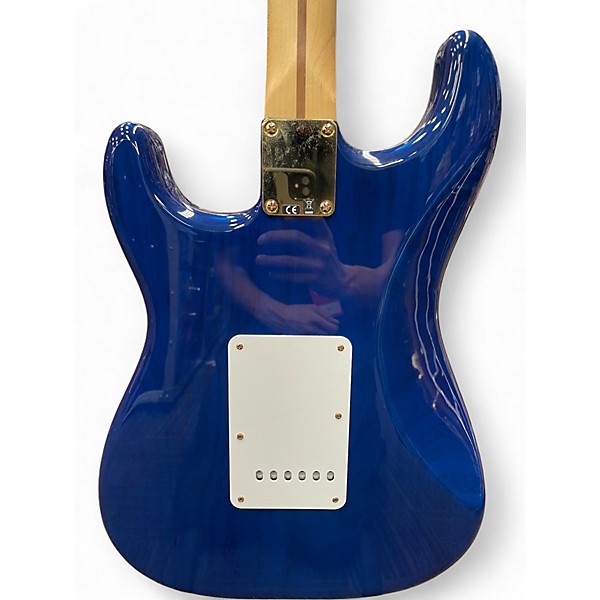 Used Fender Stratocaster Deluxe Transparent Sapphire Blue Solid Body Electric Guitar