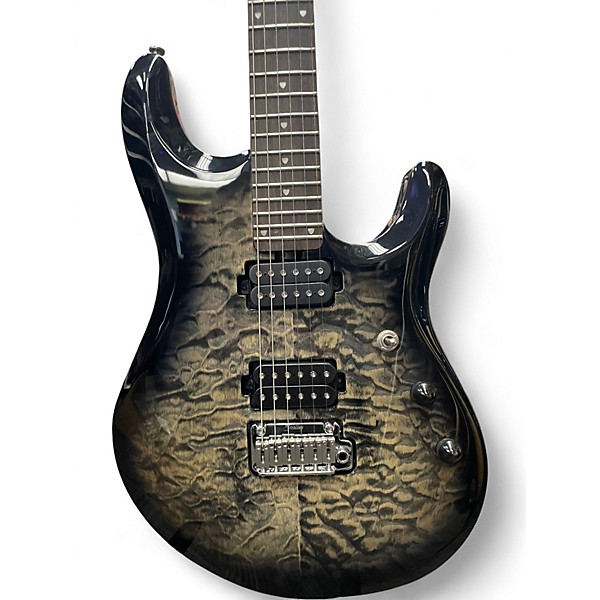 Used Sterling by Music Man Petrucci Majesty Transparent Black Solid Body Electric Guitar