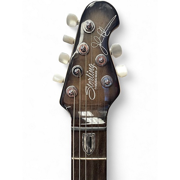 Used Sterling by Music Man Petrucci Majesty Transparent Black Solid Body Electric Guitar