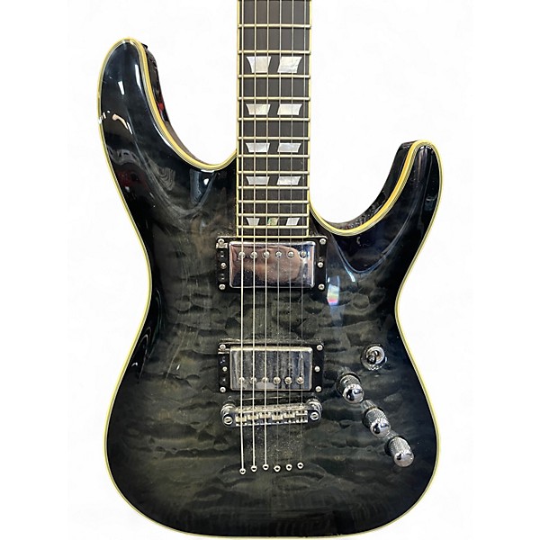 Used Schecter Guitar Research C1 Custom Black Solid Body Electric Guitar