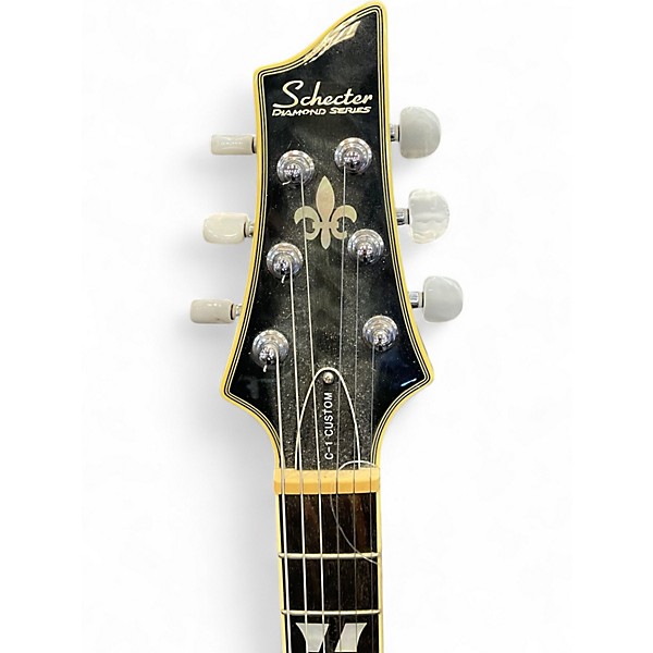 Used Schecter Guitar Research C1 Custom Black Solid Body Electric Guitar