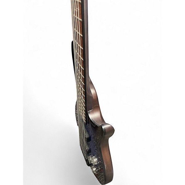 Used 2020s Schecter Guitar Research Omen Elite 5 String Blue Burst Electric Bass Guitar