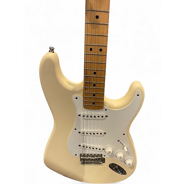 Used Fender Jimmy Vaughan Stratocaster Antique White Solid Body Electric Guitar