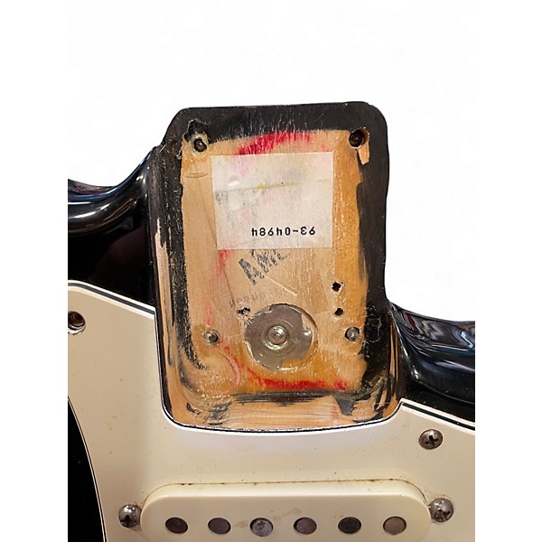 Vintage 1993 Fender American Standard Stratocaster Black Solid Body Electric Guitar