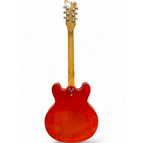 Used 1960s Mosrite Celebrity Orange Hollow Body Electric Guitar
