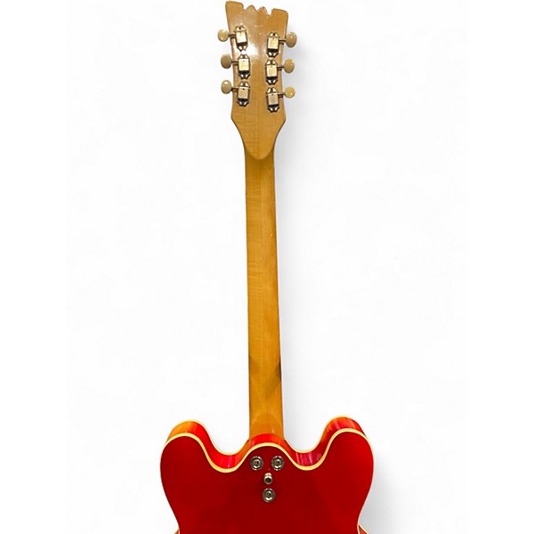 Used 1960s Mosrite Celebrity Orange Hollow Body Electric Guitar