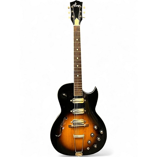 Vintage 1960s Kay Speed Demon Tobacco Burst Hollow Body Electric Guitar
