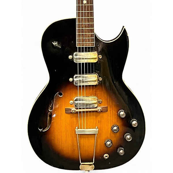 Vintage 1960s Kay Speed Demon Tobacco Burst Hollow Body Electric Guitar