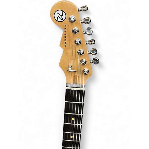 Used Reverend Descent RA Left handed Army Green Baritone Guitars