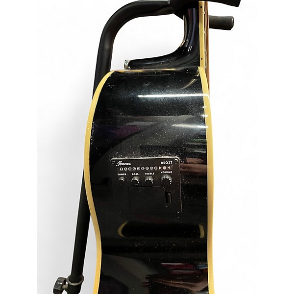 Used Ibanez AEB5E Black Acoustic Bass Guitar