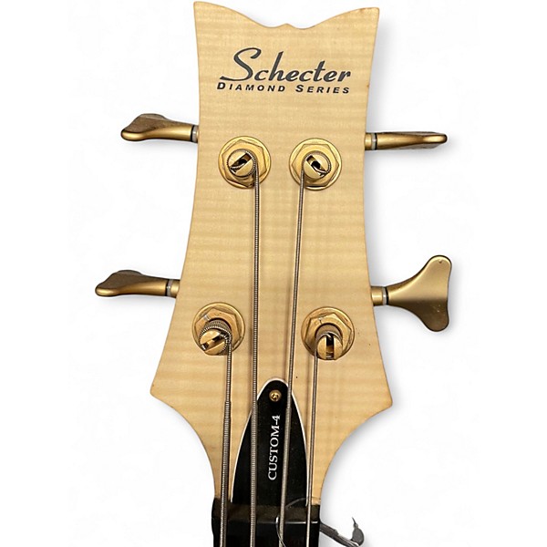 Used Schecter Guitar Research C4 Custom Natural Electric Bass Guitar