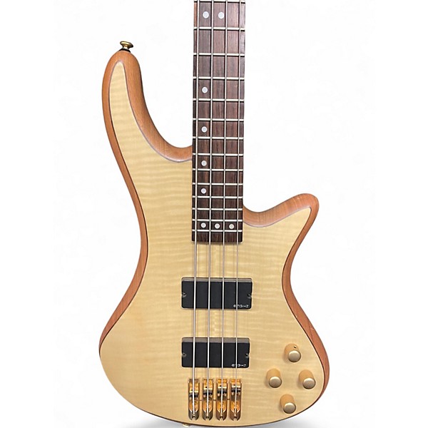 Used Schecter Guitar Research C4 Custom Natural Electric Bass Guitar