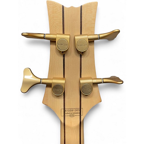 Used Schecter Guitar Research C4 Custom Natural Electric Bass Guitar