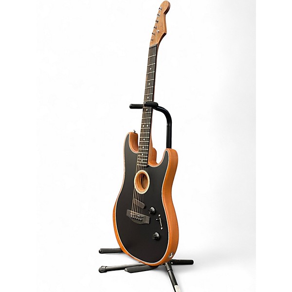 Used Fender American Acoustasonic Stratocaster Black Acoustic Electric Guitar