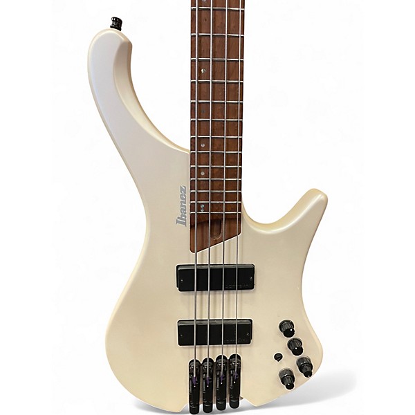 Used Ibanez EBH1000 Pearl White Electric Bass Guitar