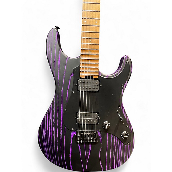 Used ESP LTD SN1000 Black And Purple Solid Body Electric Guitar
