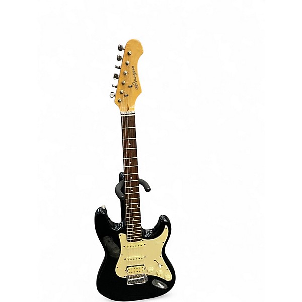Used Jacque STRAT COPY Black Solid Body Electric Guitar
