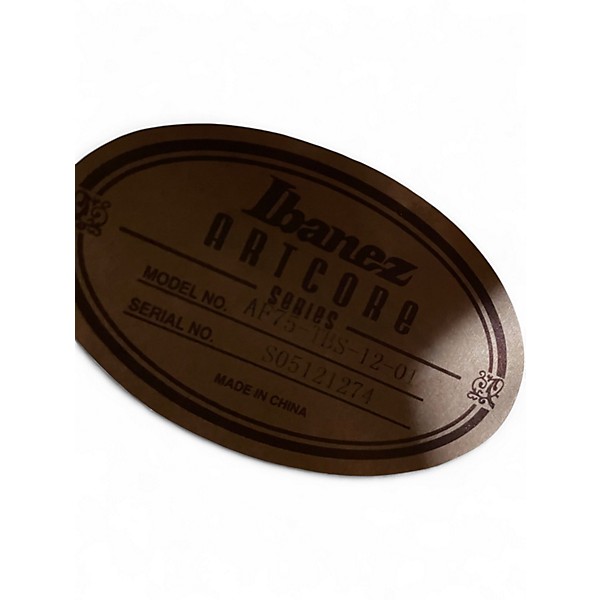 Used Ibanez AF75 TBS Blue Burst Hollow Body Electric Guitar