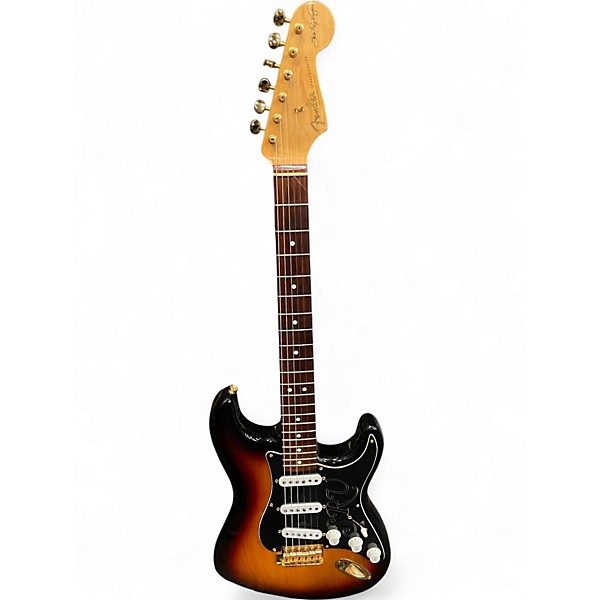Used Fender Artist Series Stevie Ray Vaughan Stratocaster 3 Color Sunburst Solid Body Electric Guitar